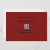 Sla de datum scan QR bruiloft website moderne teks Kaart (Achterkant)