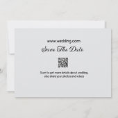 Sla de datum scan QR bruiloft website moderne teks Kaart (Achterkant)