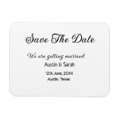 Sla de datum scan QR bruiloft website moderne teks Magneet (Horizontaal)