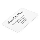 Sla de datum scan QR bruiloft website moderne teks Magneet (Linkerzijde)