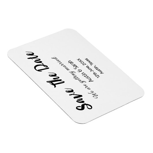 Sla de datum scan QR bruiloft website moderne teks Magneet (Rechterzijde)