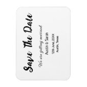 Sla de datum scan QR bruiloft website moderne teks Magneet (Verticaal)