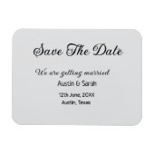 Sla de datum scan QR bruiloft website moderne teks Magneet (Horizontaal)