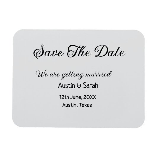 Sla de datum scan QR bruiloft website moderne teks Magneet (Horizontaal)