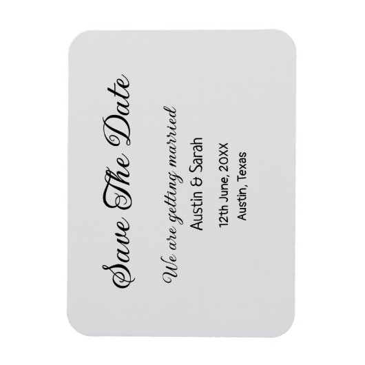 Sla de datum scan QR bruiloft website moderne teks Magneet (Verticaal)