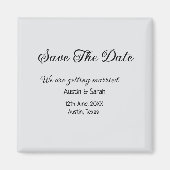 Sla de datum scan QR bruiloft website moderne teks Magneet (Voorkant)