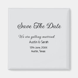 Sla de datum scan QR bruiloft website moderne teks Magneet