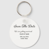 Sla de datum scan QR bruiloft website moderne teks Sleutelhanger (Voorkant)