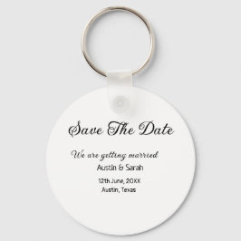 Sla de datum scan QR bruiloft website moderne teks Sleutelhanger