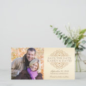 Sla de datum  Scrolls-fotokaarten op Save The Date (Staand voorkant)