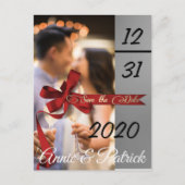 Sla de datum Silver en Black op Briefkaart (Voorkant)