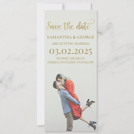 Sla de datum Sjabloon met Photo Mobile Friendly Kaart (Voorkant)