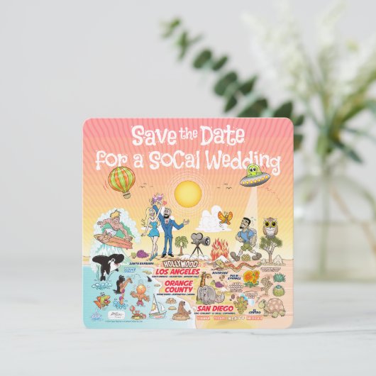 Sla de datum SoCal op Kaart (Staand voorkant)