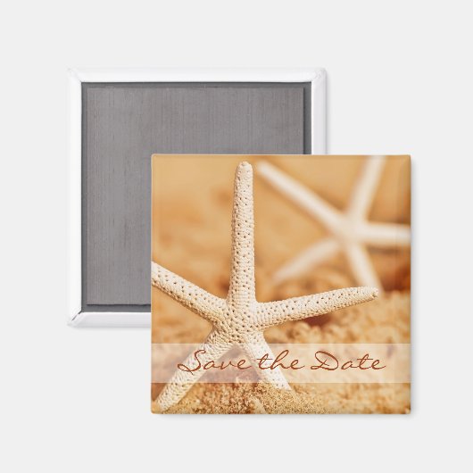 Sla de datum Starfish Magnet op (Voorkant / Achterkant)