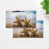 Sla de datum STARFISH visitekaartsjabloon op Visitekaartjes (Bureau)