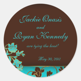 Sla de datum Sticker Elegant Goud Bloemen BB