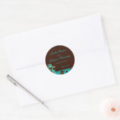 Sla de datum Sticker Elegant Goud Bloemen BB (Envelop)