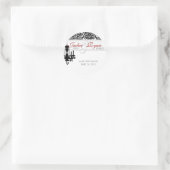 Sla de Datum Sticker Kroonluchter BW Damask op (Tas)