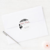 Sla de Datum Sticker Kroonluchter BW Damask op (Envelop)