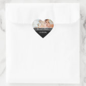 Sla de datum Sticker zwart-wit uw foto (Tas)