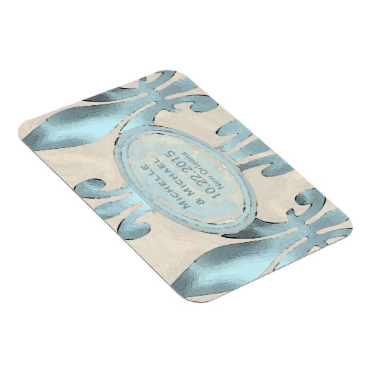 Sla de datum Stijl Fleur de Lis op Magneet (Rechterzijde)