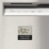 Sla de datum strand bruiloft magneet (Insitu (Vaatwasser))