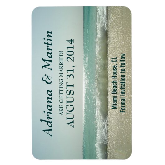 Sla de datum strand golven magneten (Verticaal)