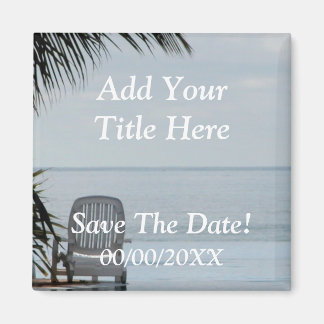 Sla de datum strand magneet op