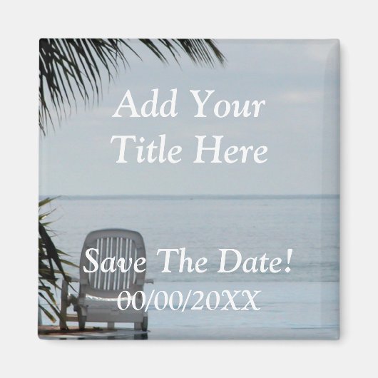 Sla de datum strand magneet op (Voorkant)