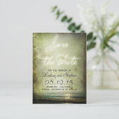 Sla de datum Strandmagneten op Aankondigingskaart (Staand voorkant)