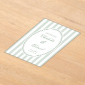 Sla de datum streep aangepaste mint acryl uitnodigingen (Laagn)