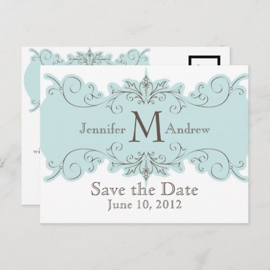 Sla de datum Swirl Kaarten (Voorkant / Achterkant)