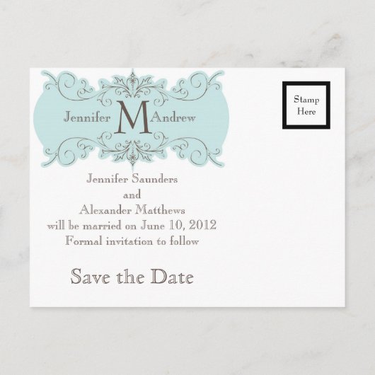 Sla de datum Swirl Kaarten (Achterkant)