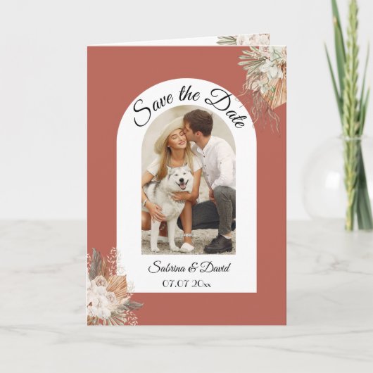 Sla de datum Terracotta boog foto op (Voorkant)