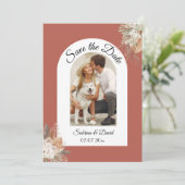 Sla de datum Terracotta boog foto op Kaart (Staand voorkant)