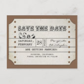 Sla de datum  ticket briefkaarten (Voorkant)