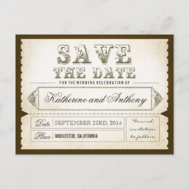 Sla de datum tickets - briefkaarten