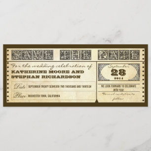 Sla de datum  tickets op save the date