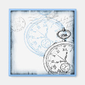 Sla de Datum Tijdstuk Pocketwatch Design op Magneet (Voorkant)