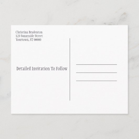 Sla de datum Triple Lavender Flower Bundle Aankondigingskaart (Achterkant)