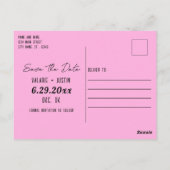 Sla de Datum Tropische Vrije Drinken Bruiloft Briefkaart (Achterkant)