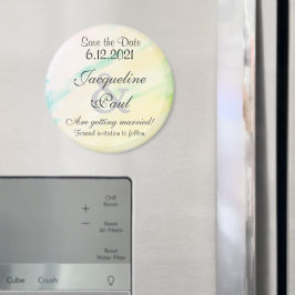 Sla de datum Tropische Waterverf Magneten op