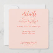 Sla de datum Trouwkaart Blush Roze QR-code op Save The Date (Achterkant)