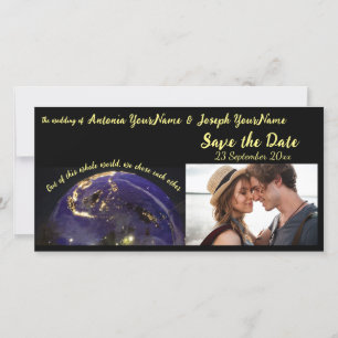 Sla de datum True Love Bruiloft Aankondiging