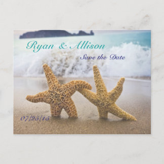 Sla de datum twee Starfish Briefkaart
