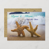 Sla de datum twee Starfish Briefkaart (Voorkant / Achterkant)