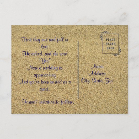 Sla de datum twee Starfish Briefkaart (Achterkant)