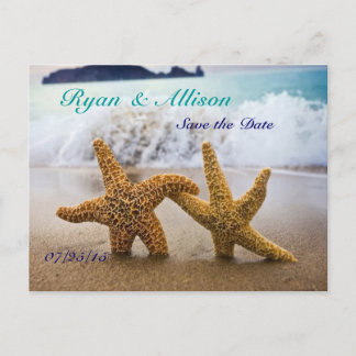 Sla de datum twee Starfish Briefkaart
