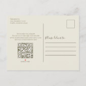 Sla de Datum Typografie Foto Elegant Script Aankondigingskaart (Achterkant)