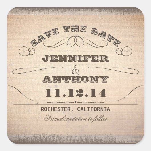 Sla de datum typografie oude stickers op (Voorkant)